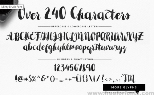 Minty Brush Font