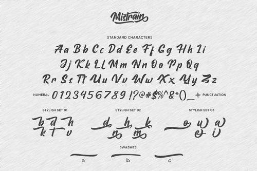 Mistrain Script Font