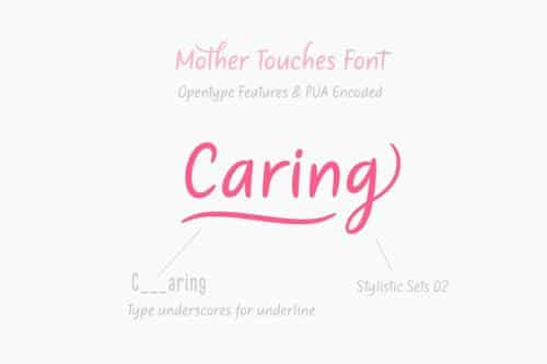 Mother’s Touches Font