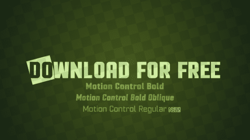 Motion Control Font