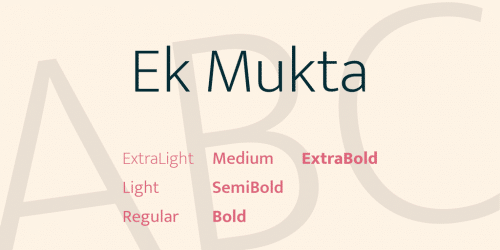 Mukta Font Family