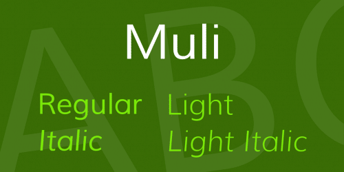 Muli Font Family
