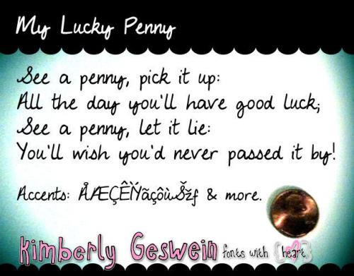 My Lucky Penny Font