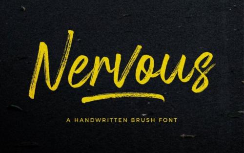 Nervous Brush Font