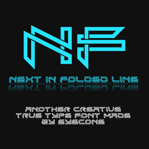 Next In Folded Line Font