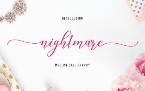 Nightmare Calligraphy Font