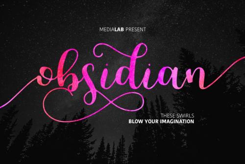 Obsidian Script Font