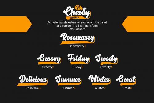 Oh Chewy Script Font