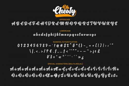 Oh Chewy Script Font