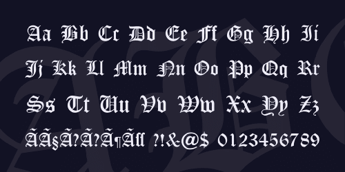 Old English Five Font