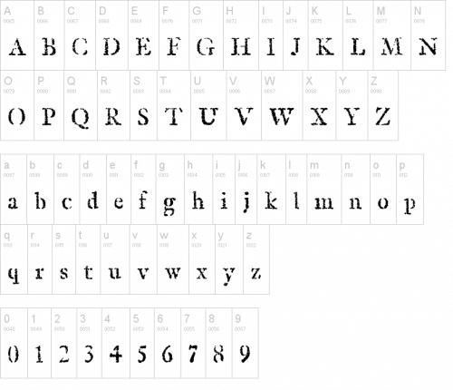 Old Rubber Stamp Font