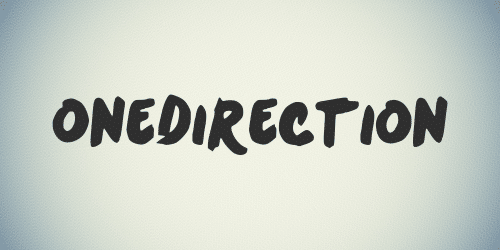 OneDirection font