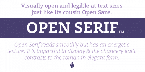 Open Serif Font