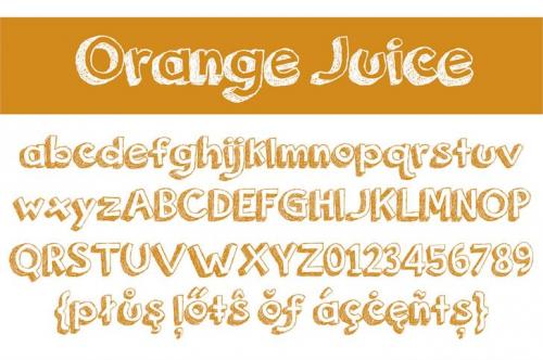 Orange juice font