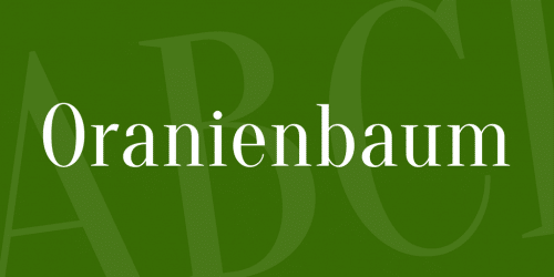 Oranienbaum Font
