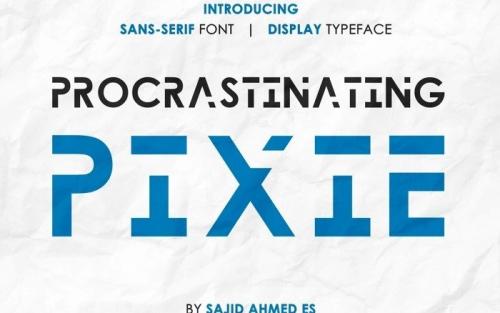 PROCRASTINATING PIXIE FONT