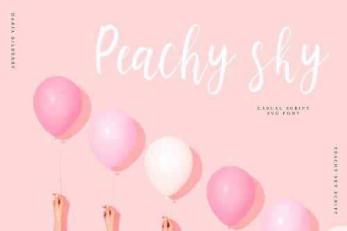 Peachy Sky Svg Casual Script