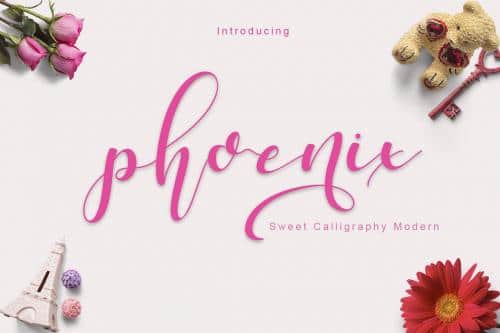 Phoenix Sweet Calligraphy Modern Font