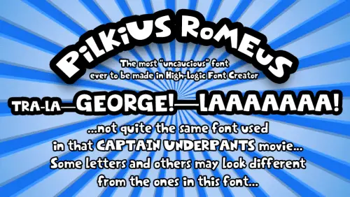 Pilkius Romeus Font