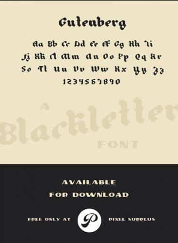 Pilsner Gutenberg Font Free