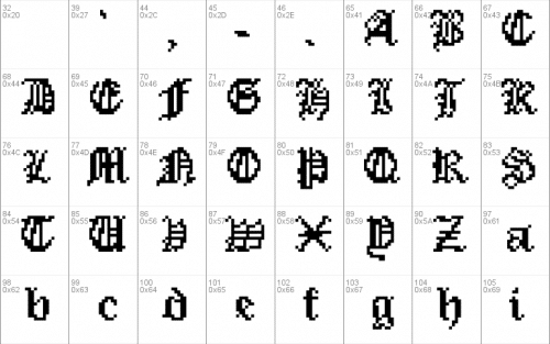 Pixel Gothic Font
