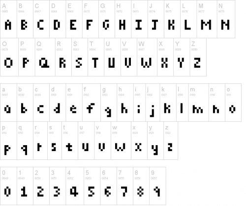 Pixelated Font