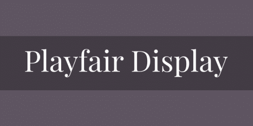 Playfair Display Font