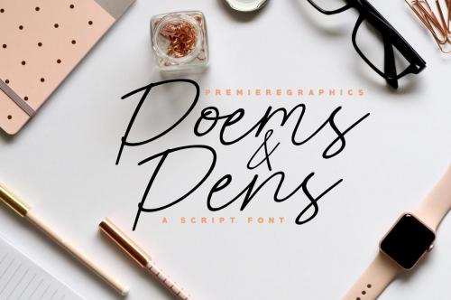 Poems Pens Script Font