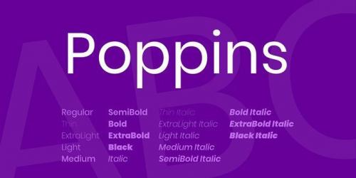 Poppins Font Family