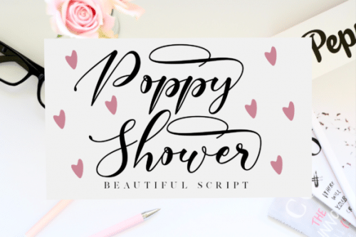 Poppy Shower Script Font