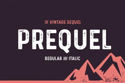 Prequel Typeface The Vintage Sequel