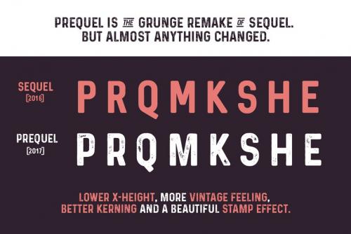 Prequel Typeface The Vintage Sequel