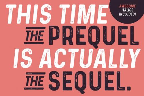 Prequel Typeface The Vintage Sequel