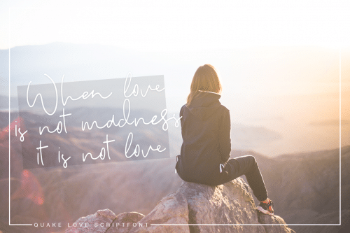 Quake Love Script Font