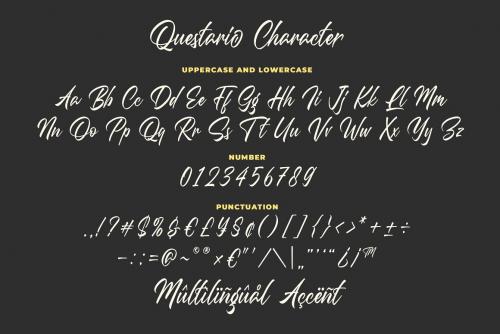 Questario Brush Style Font