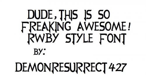 RWBY Style Font