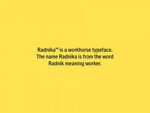 Radnika Font