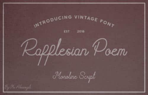 Rafflesian Poem Font