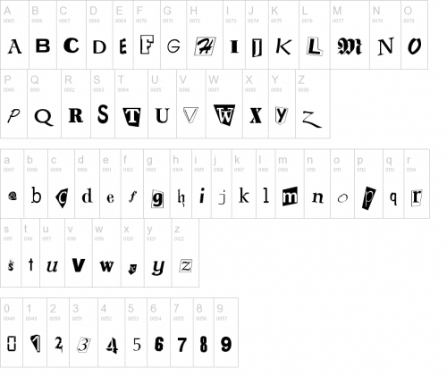 Ransom Note Font