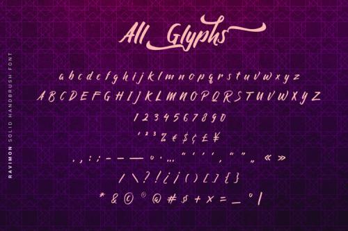 Ravimon Brush Font