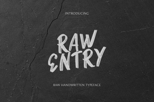 Raw Entry Brush Font