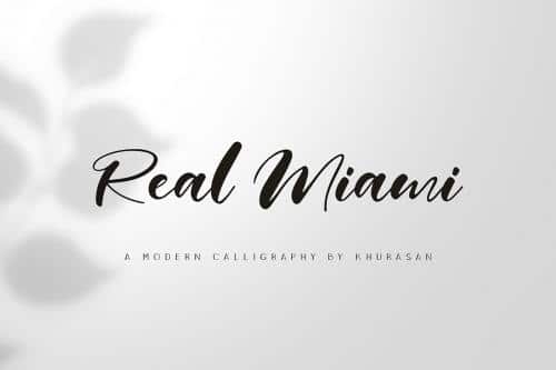Real Miami Calligraphy Font