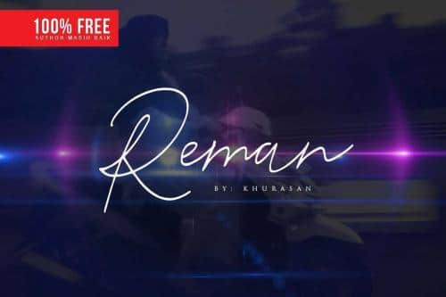 Reman Script Font Free