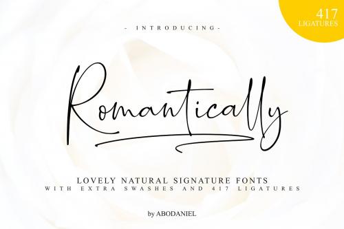 Romantically Script Font