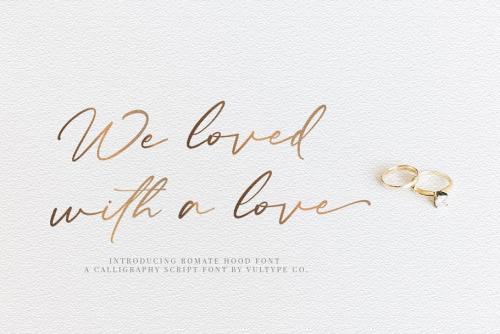 Romate Hood Calligraphy Font