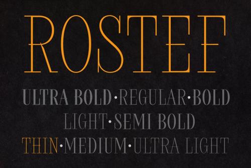 Rostef Thin Font