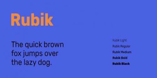 Rubik Font Family
