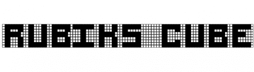 Rubiks Cube Font