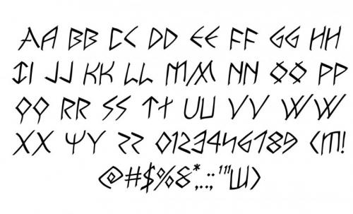Rune Slasher Display Font
