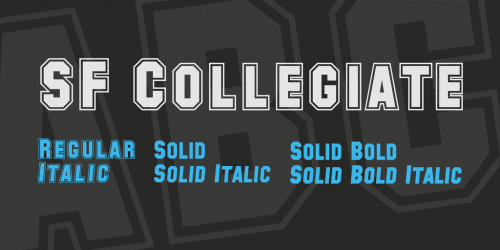 SF Collegiate Font